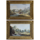 Deux Vues animés du Jardin de Bagatelle