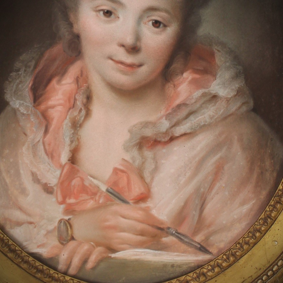 Portrait ou autoportrait de femme artiste 